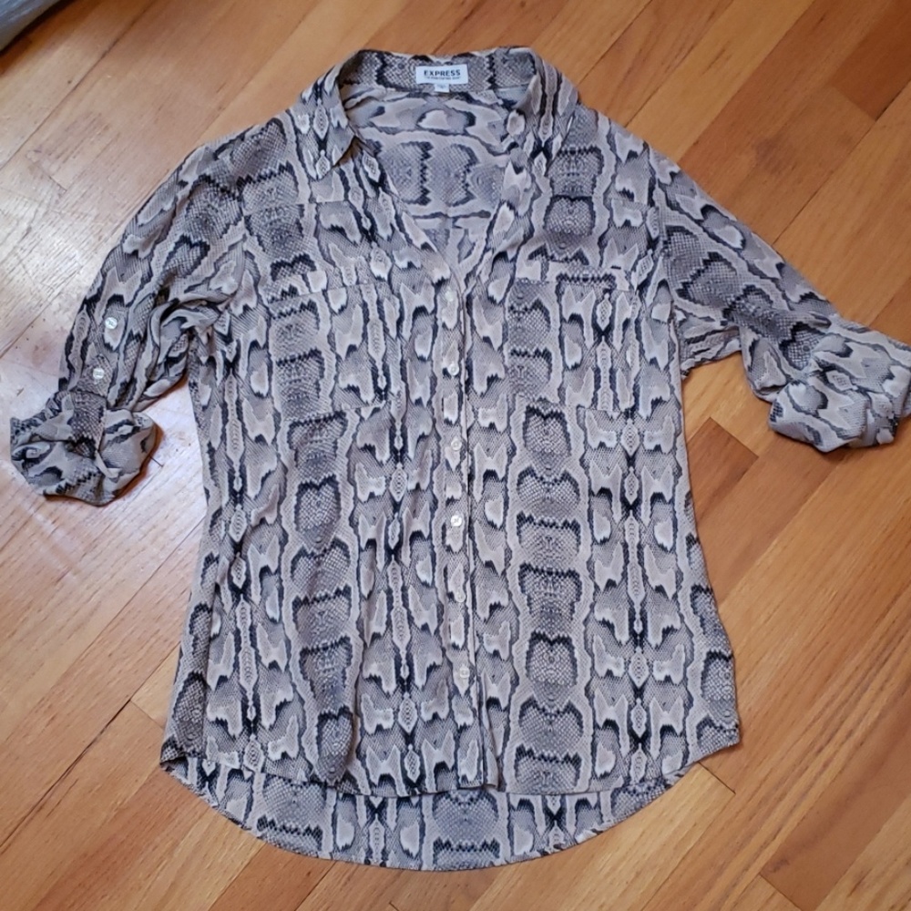 Express Snake Skin Blouse